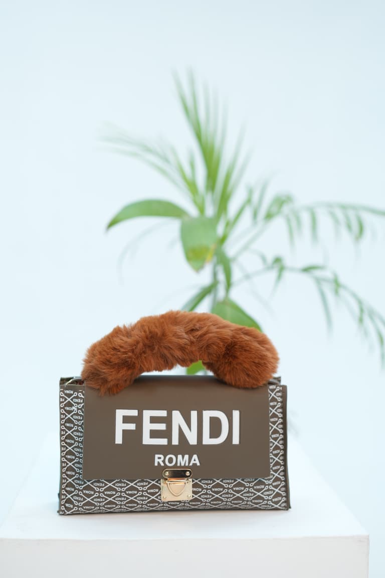 Roma-Style Mini Designer Handbag - Brown